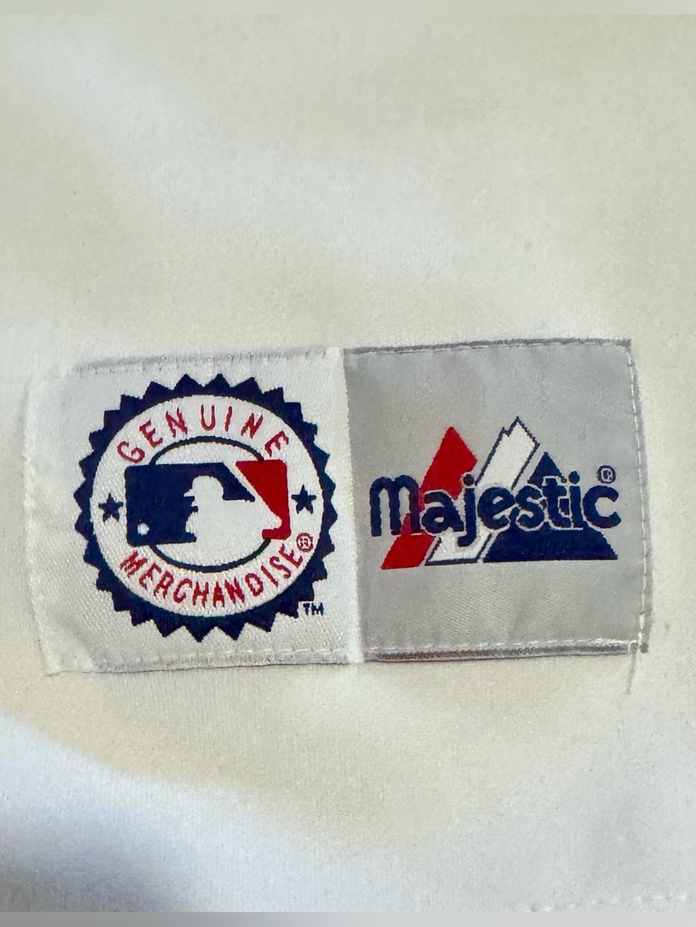 Majestic White New York Mets Jersey with Blue & Orange Script - Picture 2 of 6